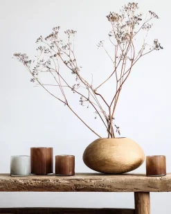 Tell me More Lyric Candle Holder Brown