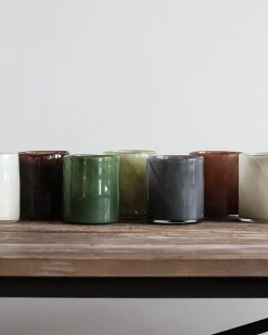 Tell me More Lyric Candle Holder Linen