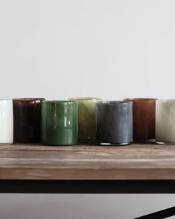 Tell me More Lyric Candle Holder Olive Green