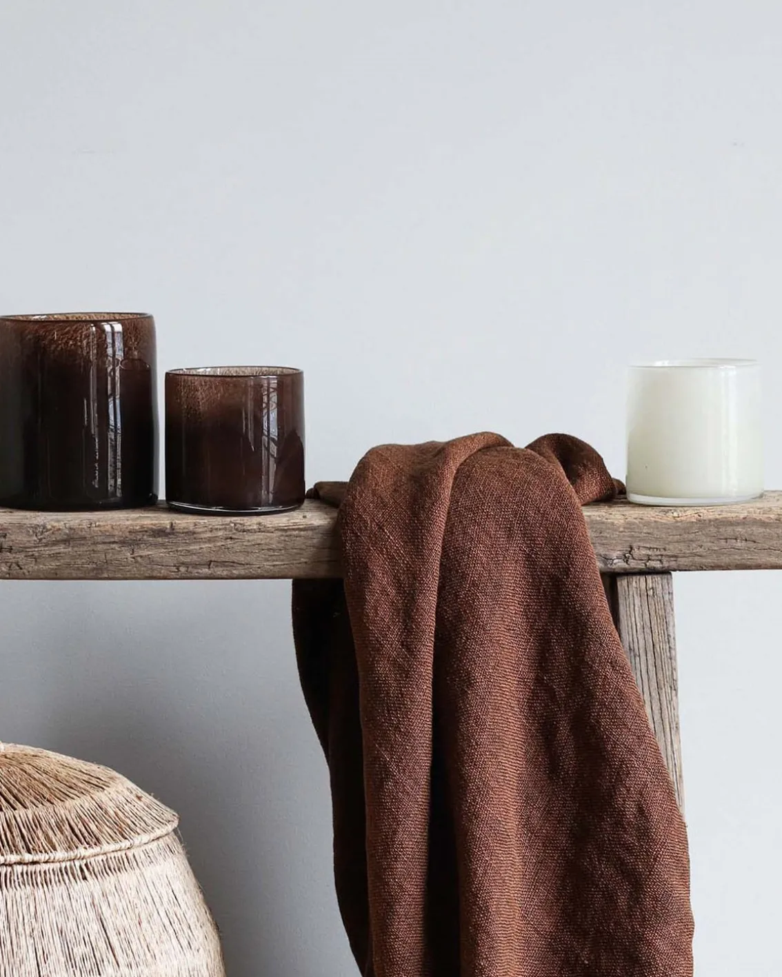 Tell me More Lyric Candle Holder Dark Brown
