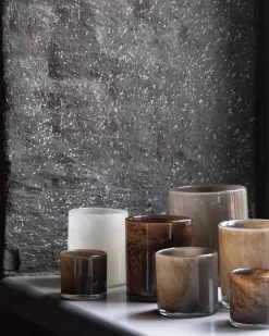 Tell me More Lyric Candle Holder Taupe