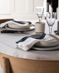 Tell me More Maya Napkin Natural Stripe