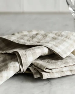 Tell me More Napkin Linen Gingham Natural