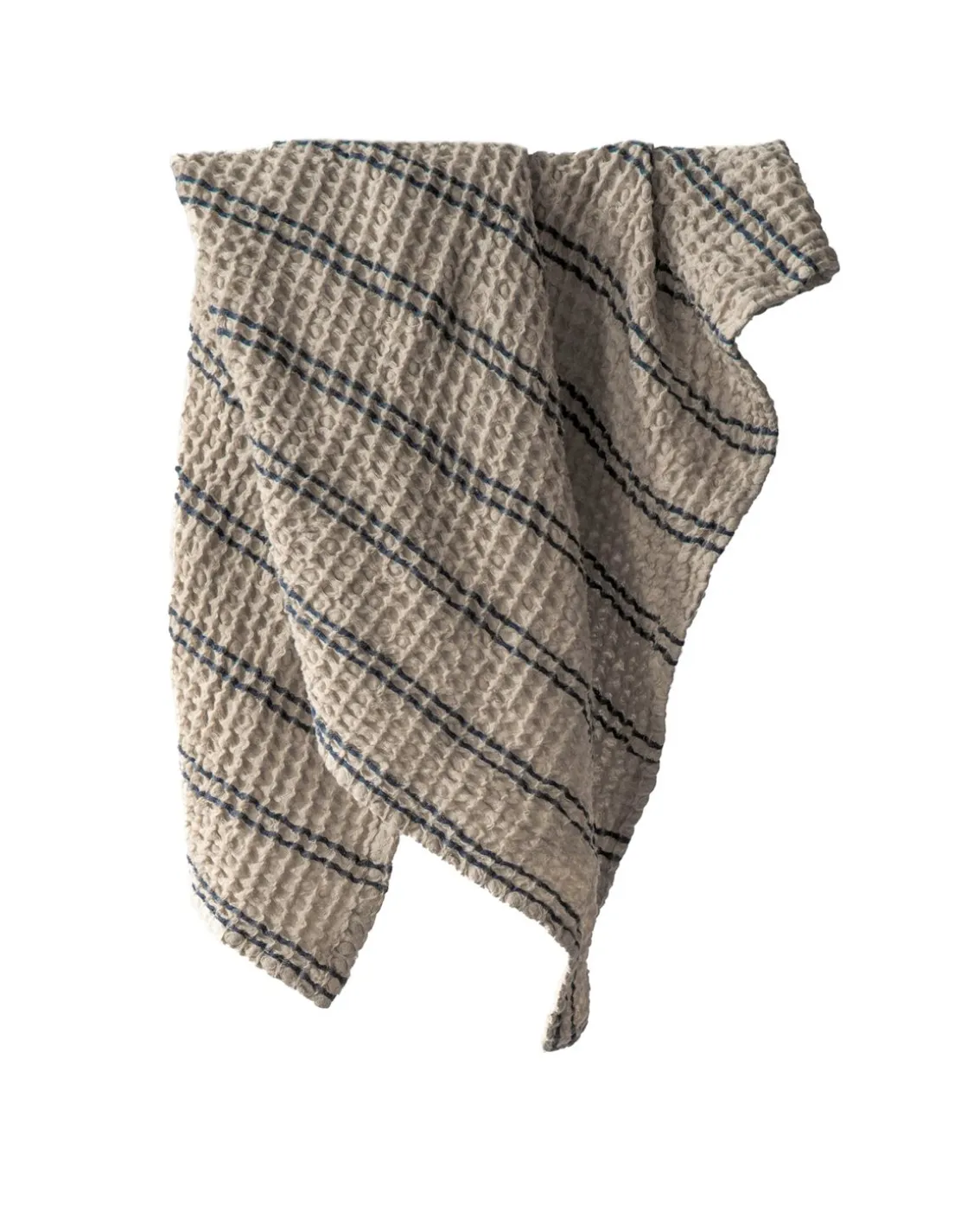 Tell me More Nella Waffle Towel Blue Stripe