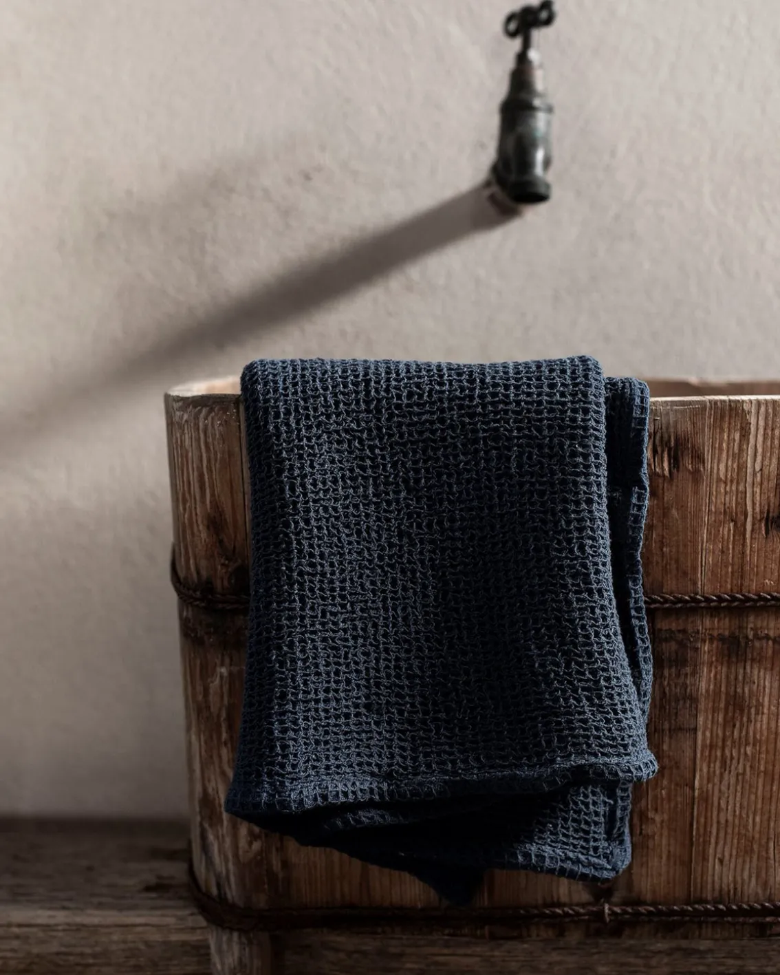 Tell me More Nella Waffle Towel Blue