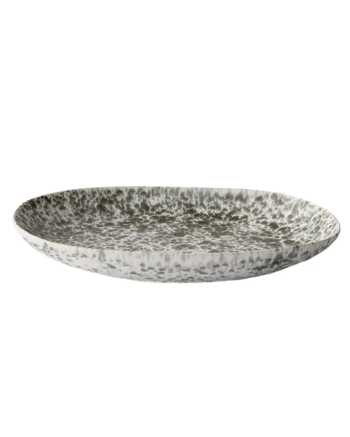 Tell me More Rivoli Serving Plate Small Green Splatter