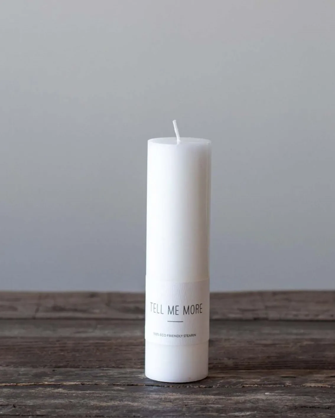 Tell me More Stearin Candle White