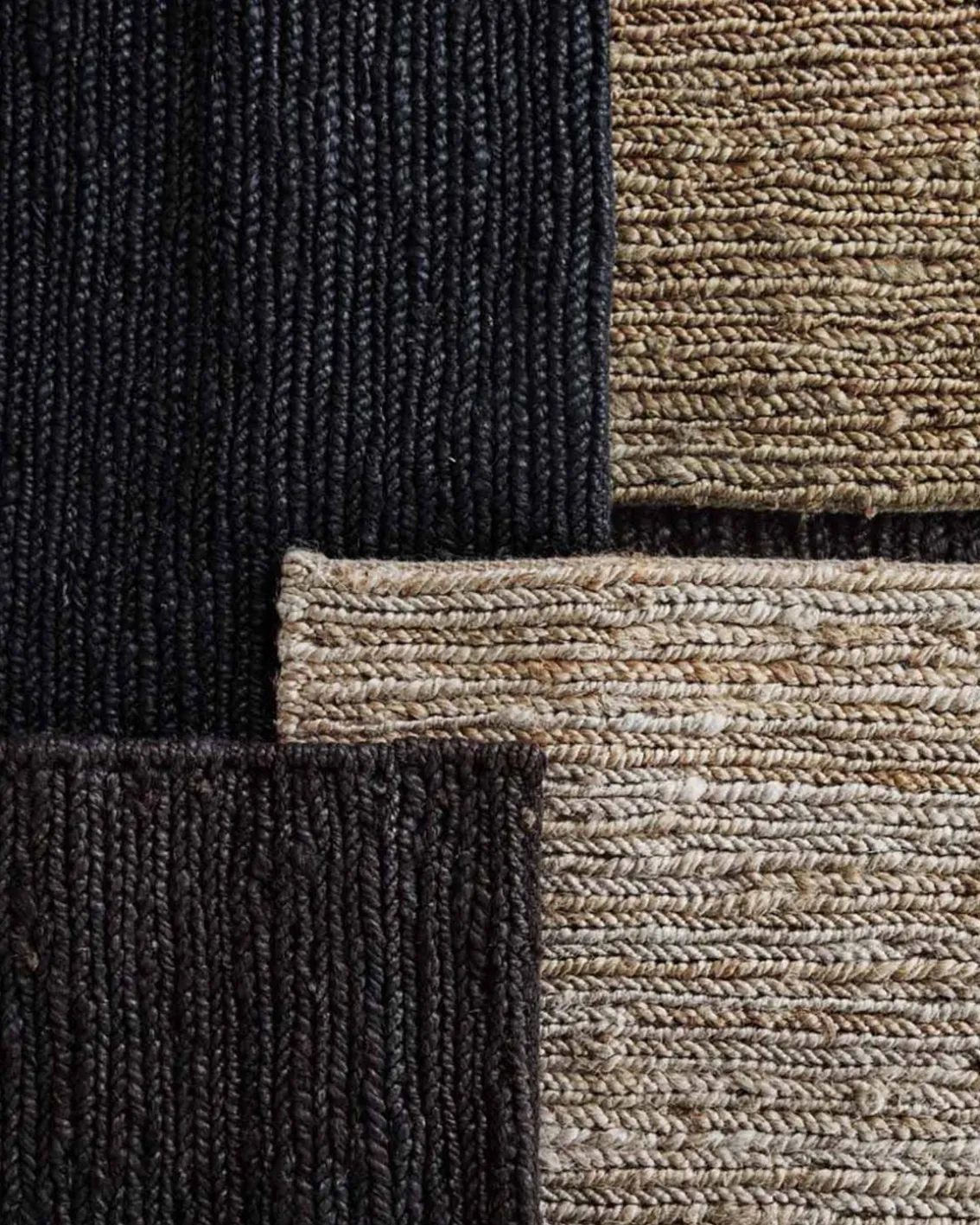Tell me More Sumak Hemp Rug Black