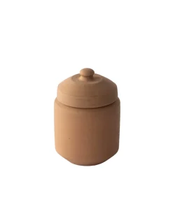 Tell me More Terracina Jar With Lid Terracotta