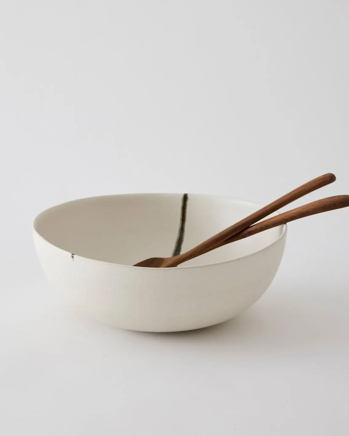 Tell me More Toledo Salad Bowl Medium White/Black/Green