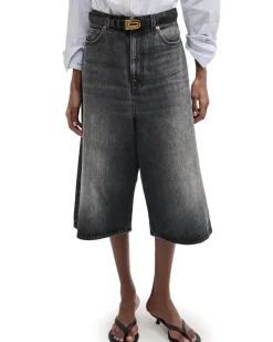 Teurn Studios Baggy Denim Shorts Black