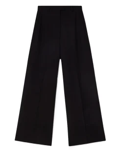 Teurn Studios Flat-Front Tailored Trousers Black