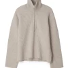 Teurn Studios Half-Zip Turtleneck Beige