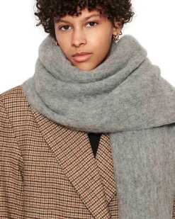 Teurn Studios Oversized Alpaca Scarf Grey Melange