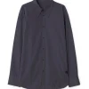 Teurn Studios Pointy Collar Poplin Shirt Dark Grey