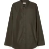 Teurn Studios Relaxed Poplin Shirt Khaki Green