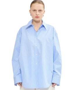 Teurn Studios Relaxed Poplin Shirt Blue/White