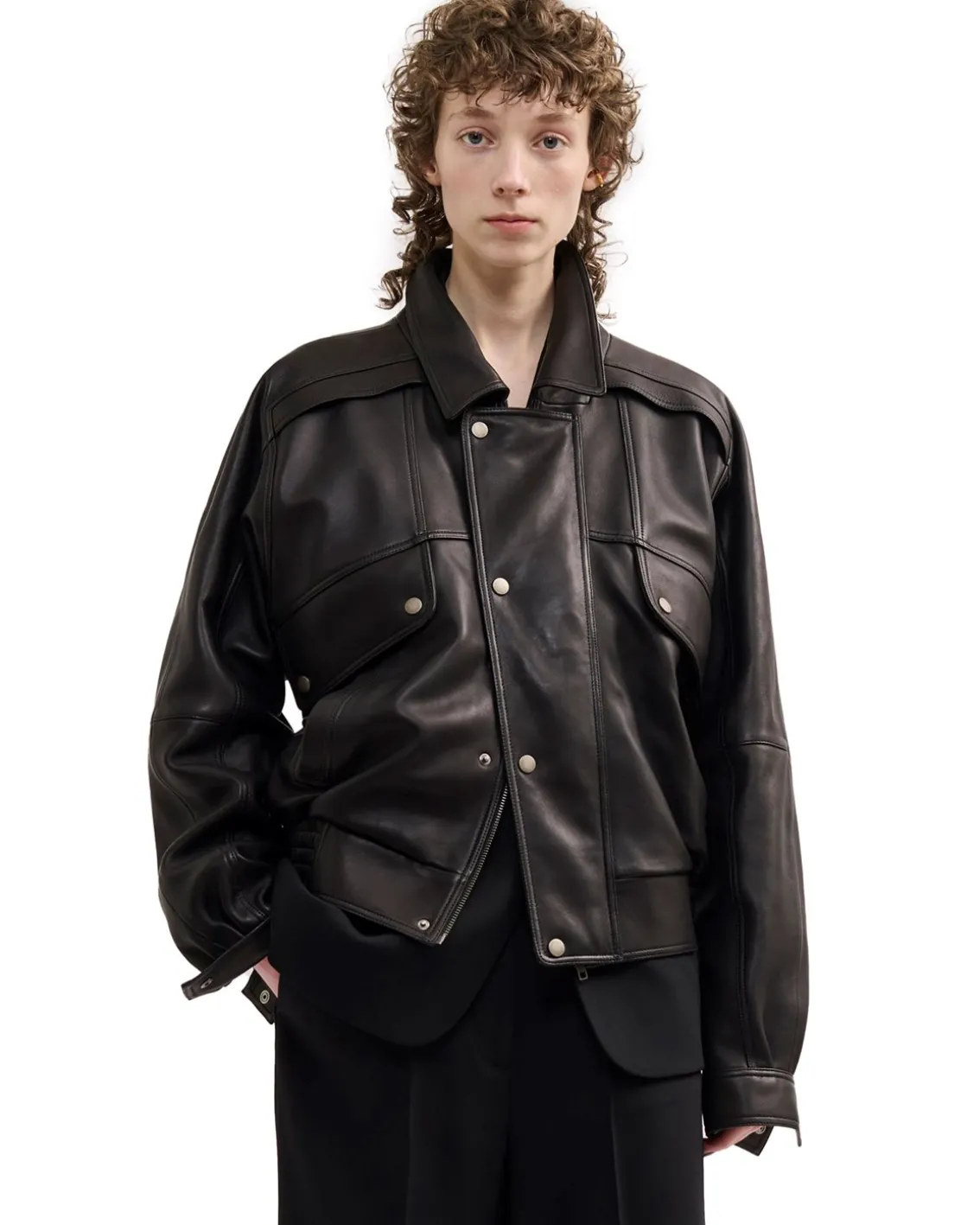 Teurn Studios Taxi Driver Leather Jacket Black