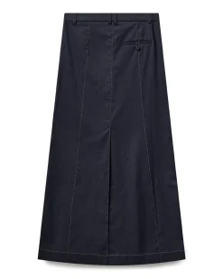 The Garment Pluto Stitch Skirt Blue Melange