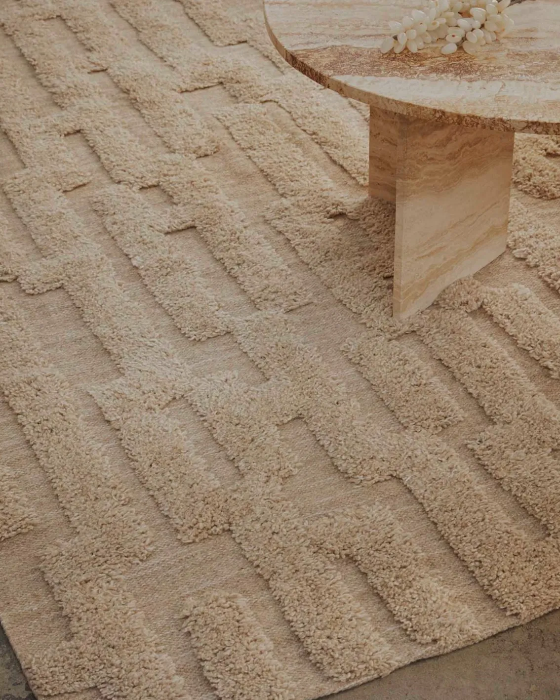 Tinted Bielke Wool Rug Beige Melange