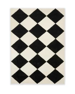 Tinted Tenman Wool Rug Black/White