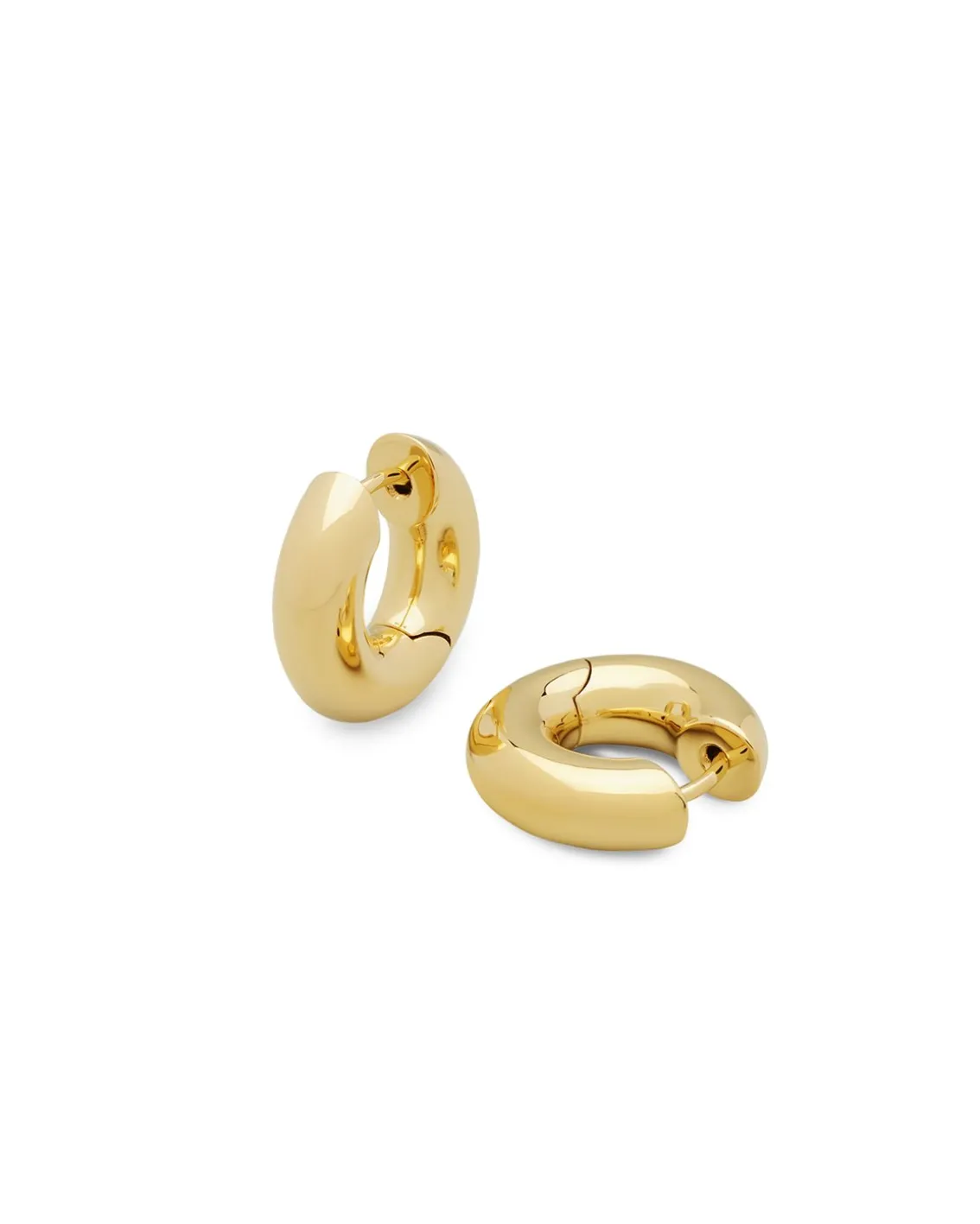 Tom Wood Chunky Hoops Polished Small Gold