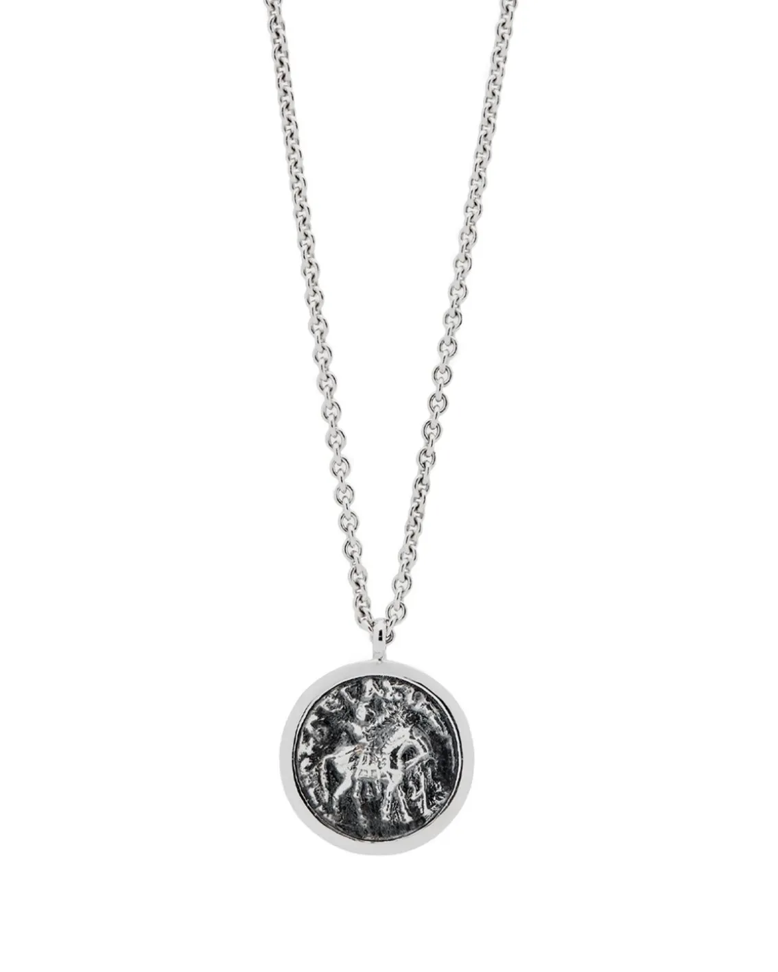Tom Wood Coin Pendant Necklace Silver