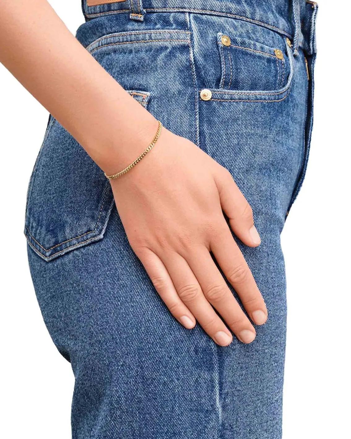 Tom Wood Curb Bracelet M Gold