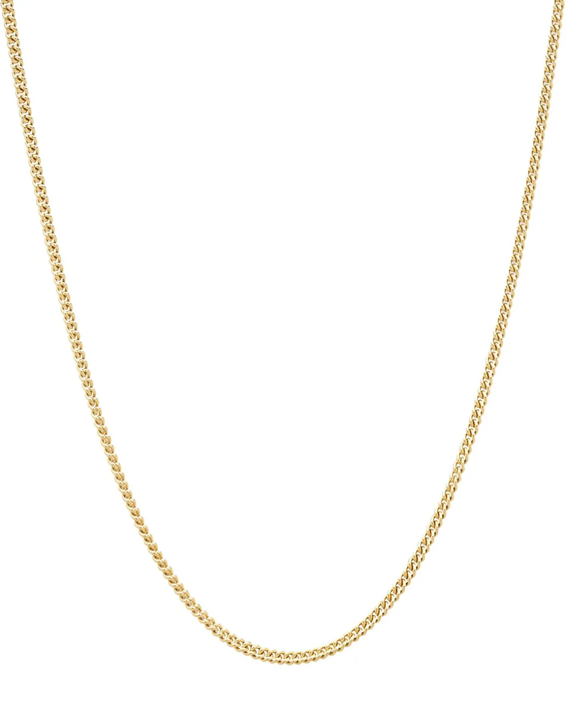 Tom Wood Curb Chain Necklace Slim Gold