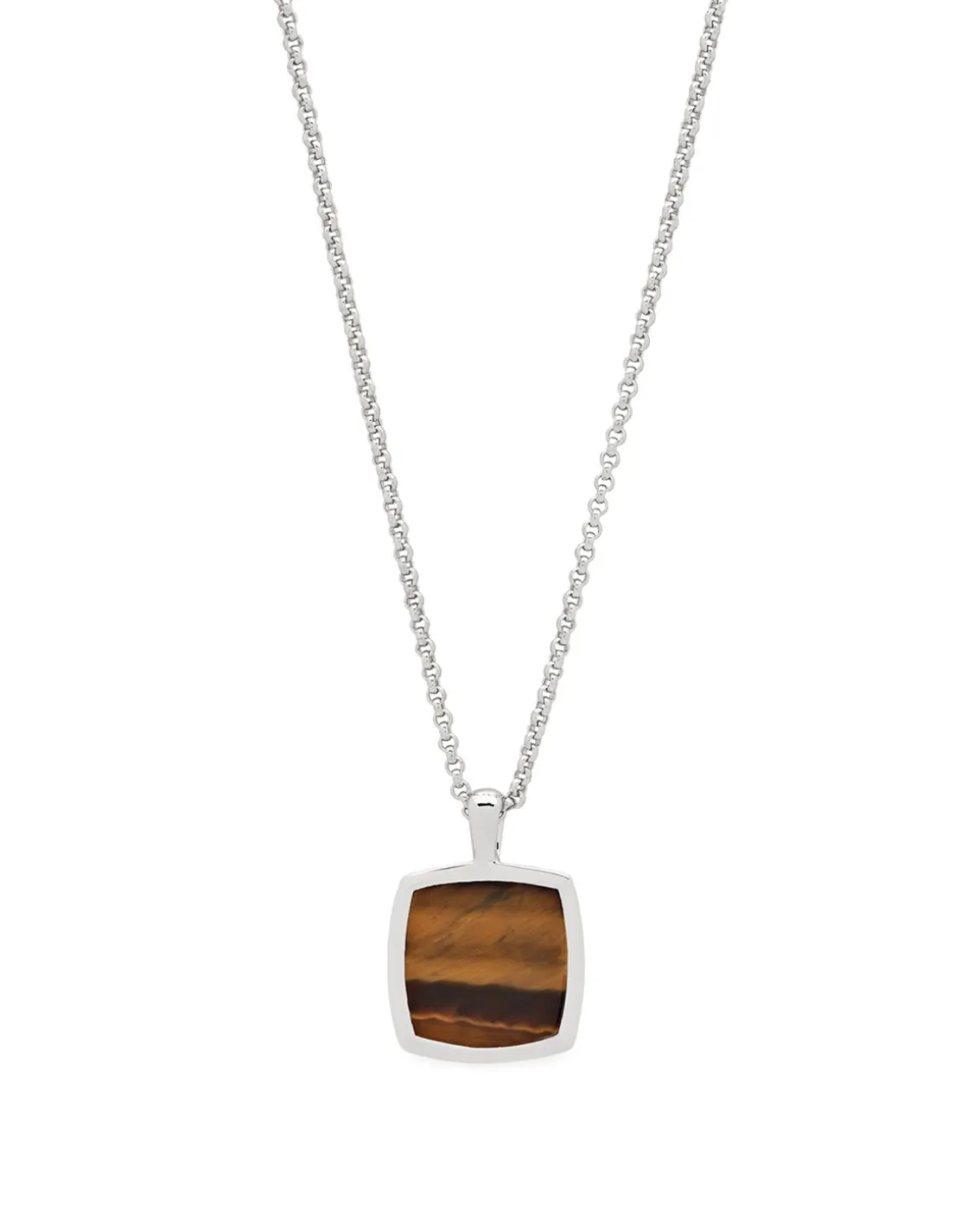 Tom Wood Cushion Pendant Necklace Tiger Eye
