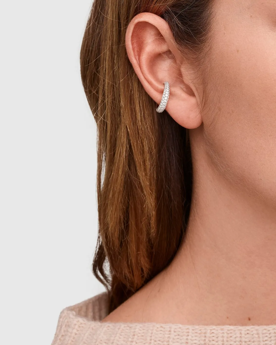 Tom Wood Ear Cuff Zirconia Silver