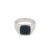 Tom Wood Kay Ring Blue Hawk Eye Silver
