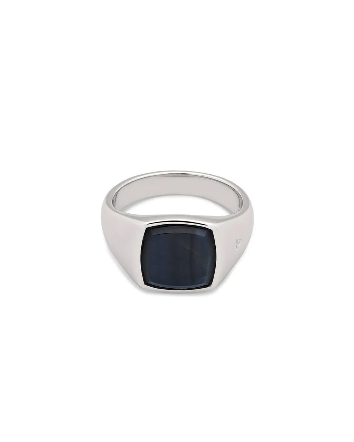 Tom Wood Kay Ring Blue Hawk Eye Silver