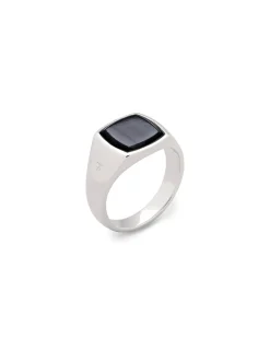 Tom Wood Kay Ring Blue Hawk Eye Silver