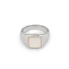 Tom Wood Kay Ring White Mop Silver