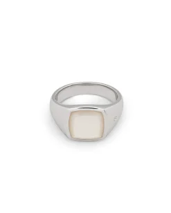 Tom Wood Kay Ring White Mop Silver