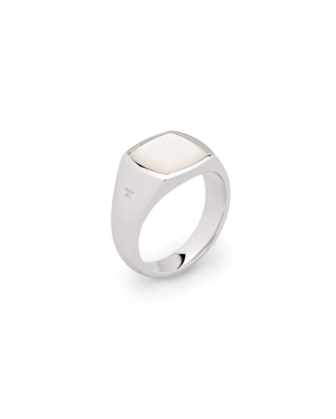 Tom Wood Kay Ring White Mop Silver