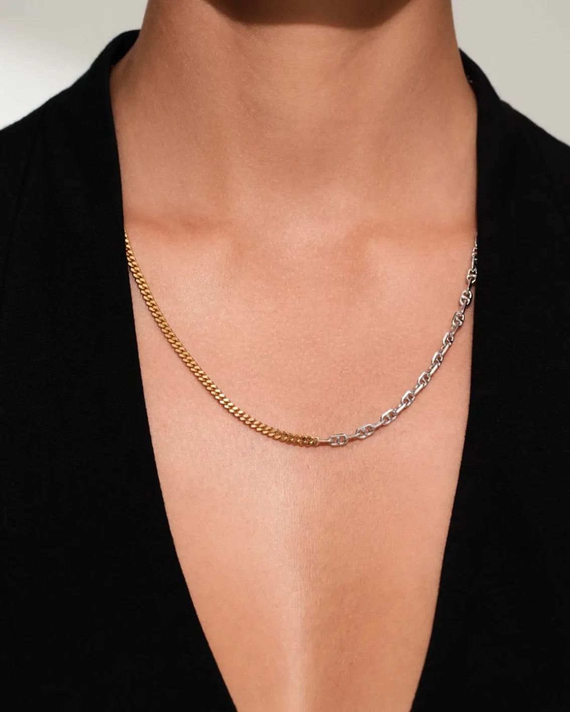 Tom Wood Rue Chain Duo Necklace Gold/Silver