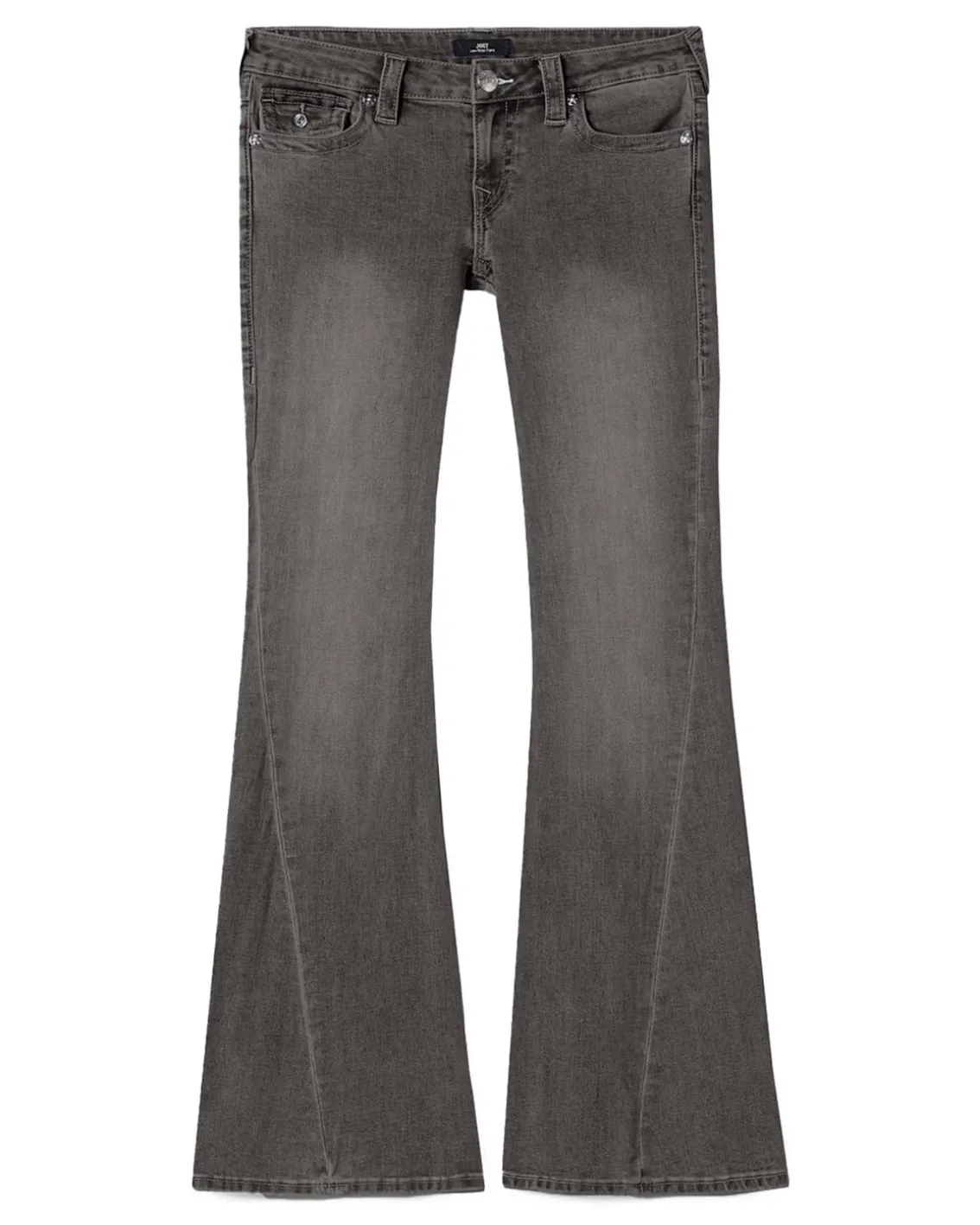 True Religion Joey Low Rise Flare Jeans Charcoal