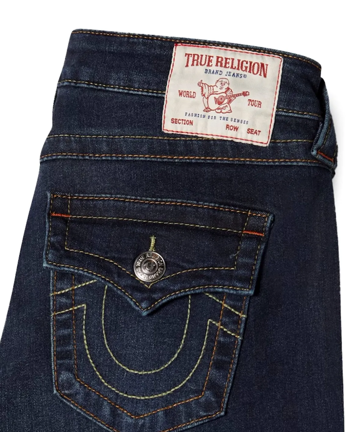 True Religion Joey Low Rise Flare Jeans Muddy Waters
