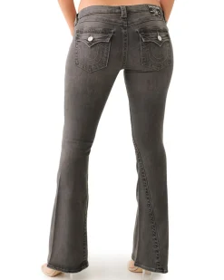 True Religion Joey Low Rise Flare Jeans Charcoal