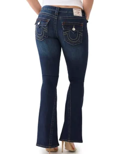 True Religion Joey Low Rise Flare Jeans Muddy Waters