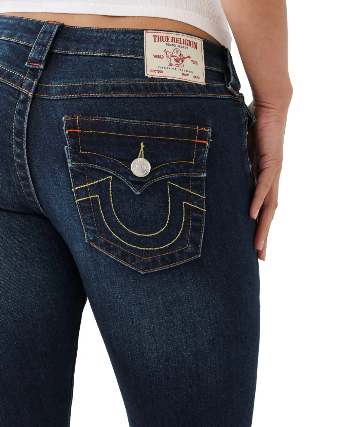 True Religion Joey Low Rise Flare Jeans Muddy Waters