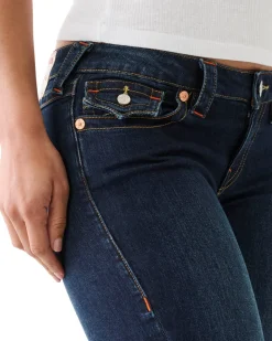 True Religion Joey Low Rise Flare Jeans Muddy Waters