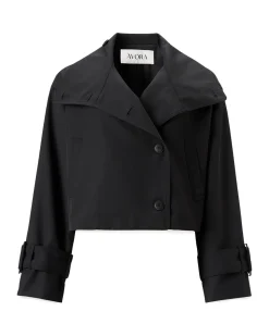 Àvora High Collar Jacket Black