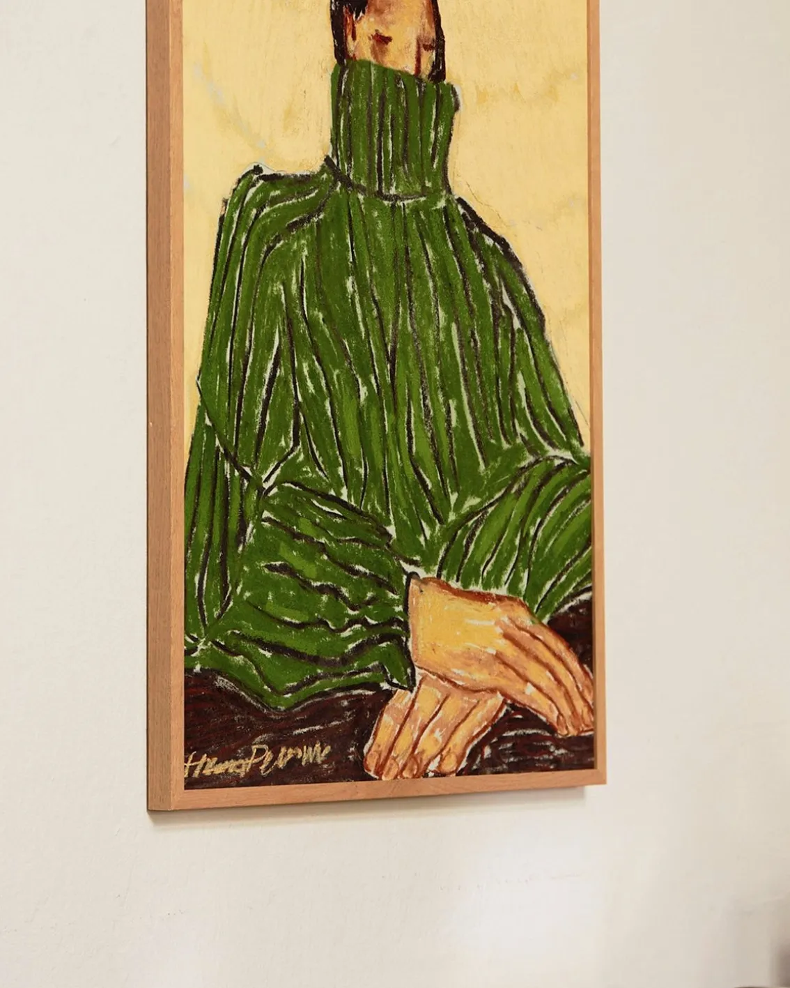 Wall of Art Hanna Peterson Green Turtleneck