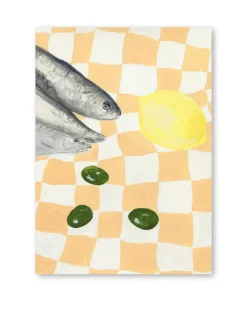 Wall of Art Isabelle Vandeplassche Olives And Fish