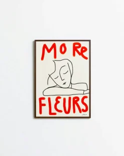 Wall of Art Lisa Wirenfelt More Fleurs Red