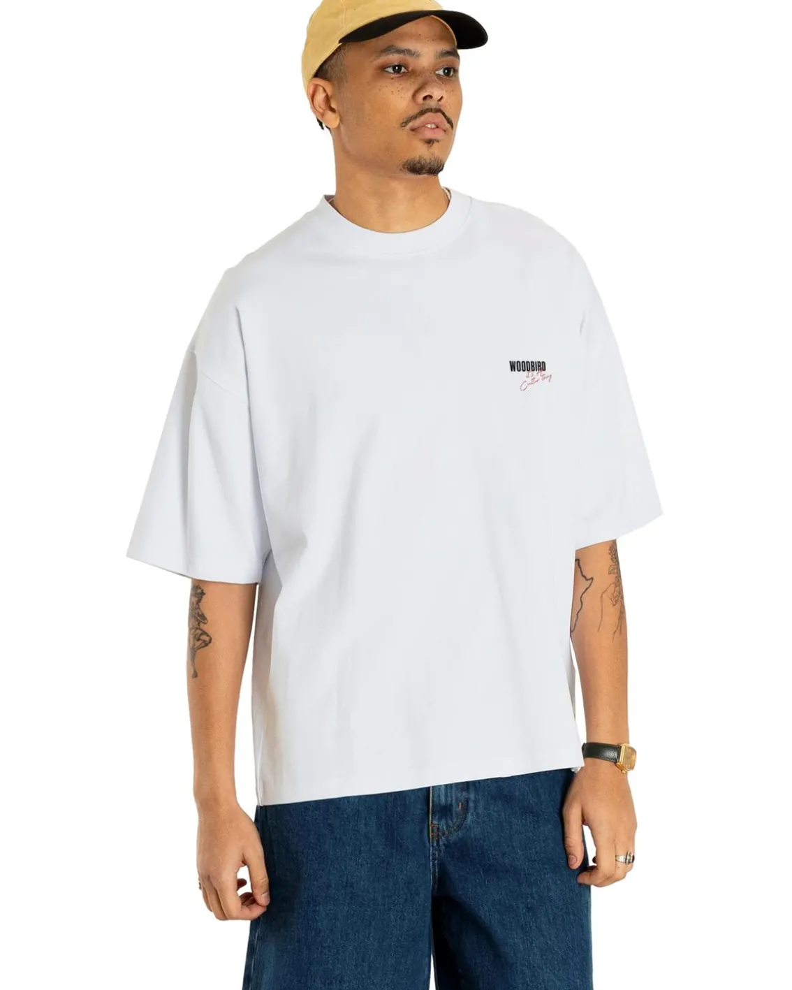 Woodbird Baine Ganbei Tee White