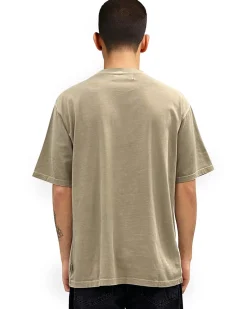 Woodbird Baine Washed Tee Dark Beige
